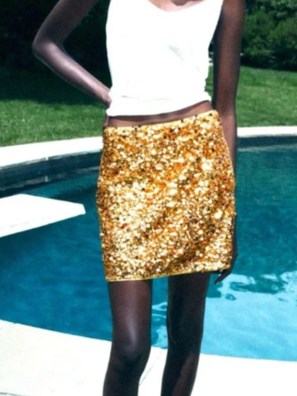 Zara Collection Sequin Mini Skirt - Small- NWT